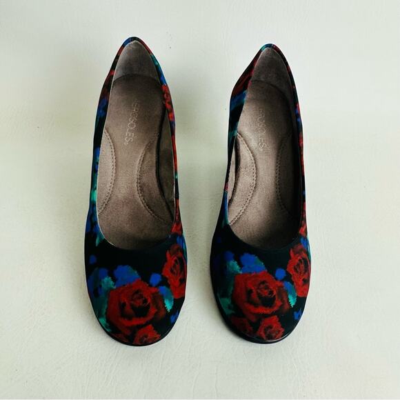 Aerosoles Plum Tree Floral Wedge 3" Heel Pumps Shoes Womens Sz 7.5 M - Picture 4 of 9